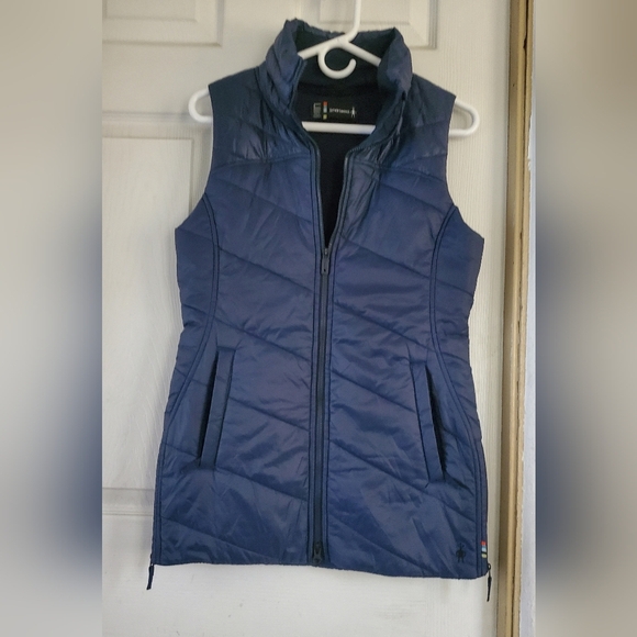 Smartwool Womans Zip Up Blue Vest, Size Small - Picture 3 of 9
